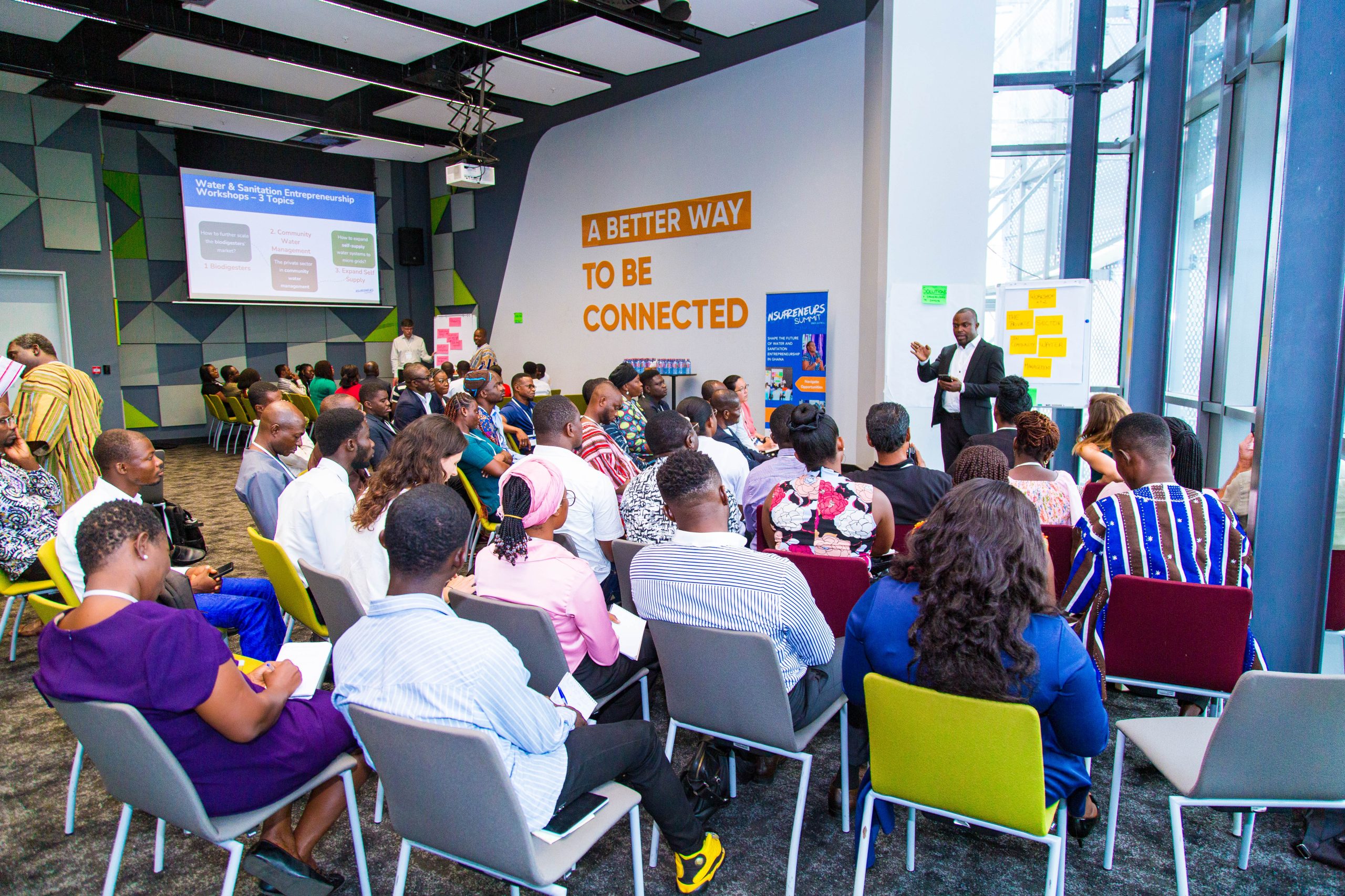 Workshop participants attending a presentation